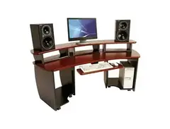 Omnirax Omnidesk Audio/Video Editing Workstation Mahogany main image