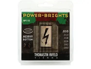 Thomastik-Infeld RP110 Power-Brights Heavy Bottom Electric Guitar Strings - .010-.050 Medium-Light