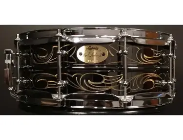 Ludwig L90BB5 90th Anniversary 5x14" Engraved Black Beauty Snare Drum