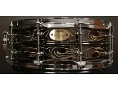 Ludwig L90BB5 90th Anniversary 5x14" Engraved Black Beauty Snare Drum main image