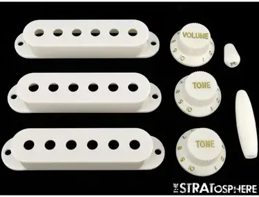 The STRATosphere pickup covers, knobs & tips kit  for Fender Stratocaster