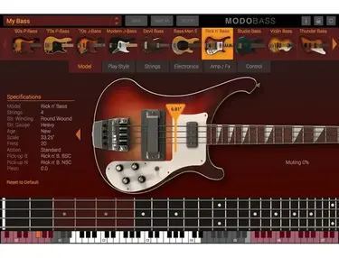 IK Multimedia Modo Bass Modeled Electric Bass Virtual Instrument