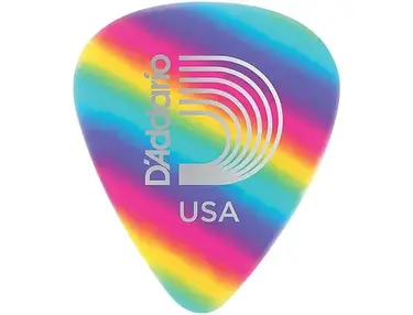 D'addario Classic Celluloid Guitar Picks 12-Pack Medium Rainbow