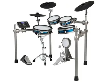 Simmons Sd1200 Electronic Drum Kit With Mesh Pads Blue Metallic