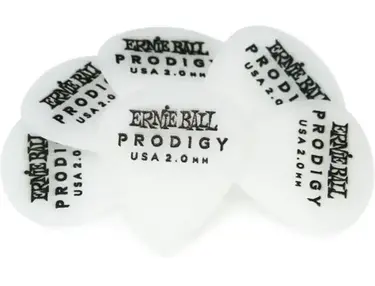 Ernie Ball Prodigy Guitar Picks 2.0 mm White Mini 6-pack