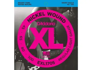 D'addario Exl170s Light Nickel Wound Short Electric Bass Strings