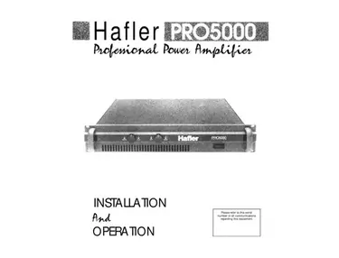 Hafler Pro 5000 Power Amp