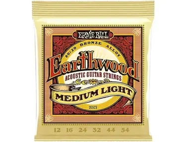 Ernie Ball 2003 Earthwood 80/20 Bronze Medium Light Acoustic Strings