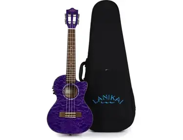 Lanikai QM-PUCET Tenor Ukulele with Cutaway & Electronics - Purple Stain