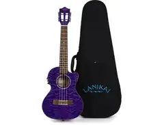 Lanikai QM-PUCET Tenor Ukulele with Cutaway & Electronics - Purple Stain