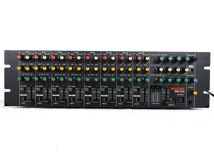 TASCAM MM-200 16-Channel Rackmount Mixer with MIDI In/Thru - What