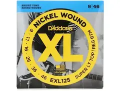 D'Addario EXL125 XL Nickel Wound Electric Guitar Strings - .009-.046 Super Light Top/Regular Bottom