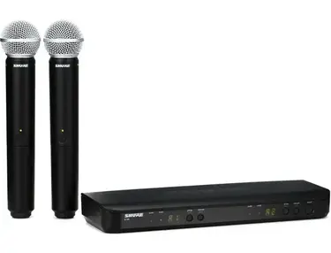 Shure BLX288/SM58 Dual Channel Wireless Handheld Microphone System - H10 Band