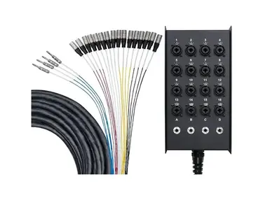 Livewire Advantage 16X4 Snake With Xlr/Trs Inputs And Trs Returns 50 Ft. Black