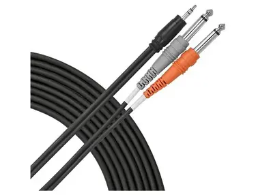 Livewire 1/8" (Trs) Dual 1/4" Y Cable  10 Ft.
