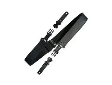 Richter Straps Rubber Duck V Black Guitar Strap #1645