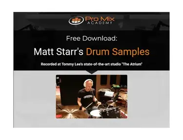 Pro Mix Academy Matt Starr Drum Samples