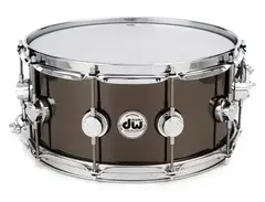 DW Collector's Series Metal Snare Drum - 6.5 x 14 inch - Black Nickel Over Brass 1mm