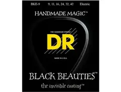Dr Strings Extra Life Bke-9 Black Beauties Lite Coated Electric Guitar Strings