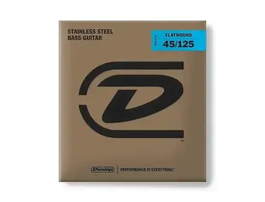 Dunlop DBFS45125 Stainless Steel Flatwound 5-String Bass Strings - Medium (45-125)