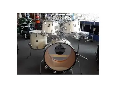 Premier White Soundwave Drum Kit