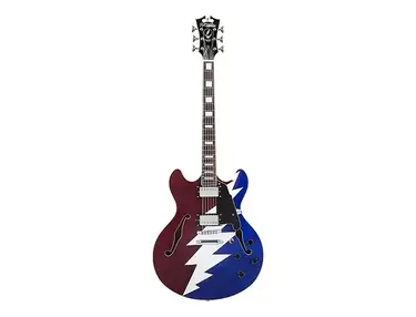 D'Angelico Premier Grateful Dead DC Semi-Hollow w/ Stop-Bar Tailpiece Red