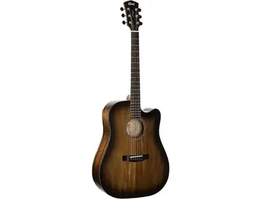 Cort Core Series Solid Mahogany Dreadnought Cutaway Guitar Black Burst