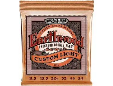 Ernie Ball Earthwood Phosphor Bronze Custom Light Acoustic Strings 11.5-54