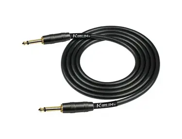 Kirlin 22Awg Instrument Cable, Carbon Black, 1/4" Straight To Straight 10 Ft.