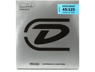Dunlop DBMMS45125 Marcus Miller Super Bright Bass Guitar Strings - .045-.125 Medium 5-string
