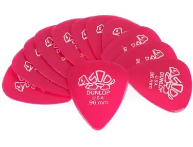 Dunlop 41P096 Delrin 500 Guitar Picks - 0.96mm Dark Pink (12-pack)