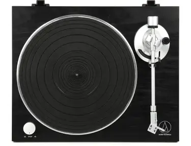 Audio-Technica AT-LPW30BKR Fully Manual Belt-drive turntable - Black Wood Veneer