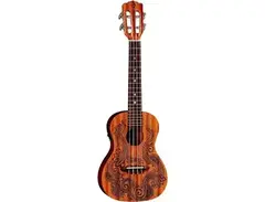 Luna Guitars Luna Henna Dragon Mahogany Concert Acoustic-Electric Ukulele Mahogany