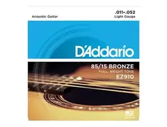 D'Addario EZ910 85/15 Bronze Acoustic Guitar Strings Light 11-52