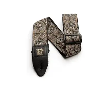 Ernie Ball Gold & Black Paisley Jacquard Guitar Strap