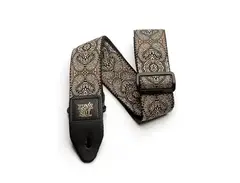 Ernie Ball Gold & Black Paisley Jacquard Guitar Strap