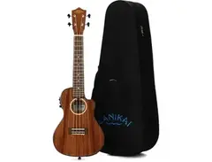 Lanikai MAS-CEC All Solid Mahogany Ukulele with Cutaway & Electronics - Concert main image