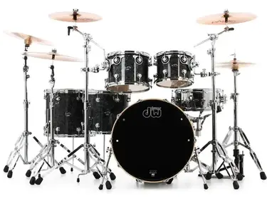 DW Performance Series 5-piece Shell Pack with 22 inch Bass Drum - Black Diamond FinishPly