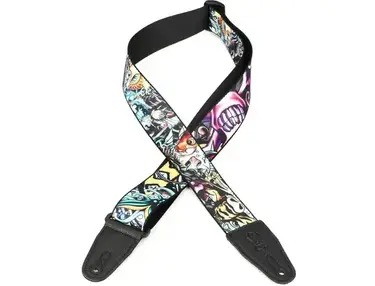 Levy's MP2TAT 2-inch Poly Tattoo Guitar Strap - New School