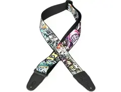 Levy's MP2TAT 2-inch Poly Tattoo Guitar Strap - New School