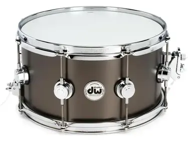 DW Collector's Series Metal Snare Drum - 7 x 13 inch - Satin Black Over Brass