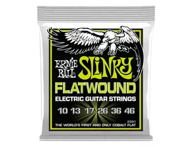 Ernie Ball Regular Slinky Flatwound Cobalt Guitar Strings (10-46)