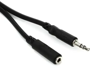 Hosa MHE-125 3.5mm TRS Female to 3.5mm TRS Male Extension Cable - 25 foot