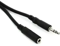 Hosa MHE-125 3.5mm TRS Female to 3.5mm TRS Male Extension Cable - 25 foot