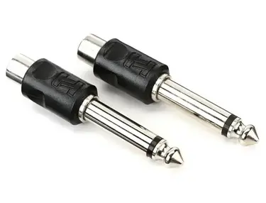 Hosa GPR-101 RCA Female to 1/4 inch TS Male Adapter