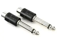 Hosa GPR-101 RCA Female to 1/4 inch TS Male Adapter