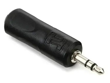 Hosa GMP-112 3.5mm TRS Male to 1/4 inch TRS Female to 3.5mm TRS Male Stereo Headphone Adapter