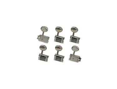 Kluson 6 In Line Deluxe Series Tuning Machines - Single Line - Nickel