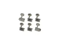 Kluson 6 In Line Deluxe Series Tuning Machines - Single Line - Nickel main image