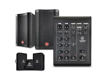 Harbinger M100-Bt Portable Pa With Bluetooth And Custom Carry Bags 8" Mains